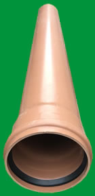 Труба для наружной канализации ПВХ 200 мм рыжая